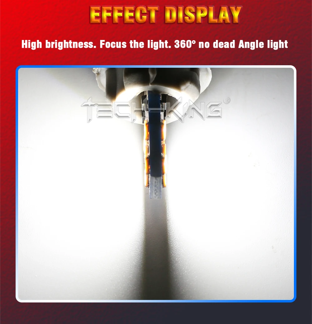 TECH-KING LED Side Light Car T10 W5w 194 168 2835 10smd Bulb Canbus Width Indicator Bulb Rear Box Light License Plate Light