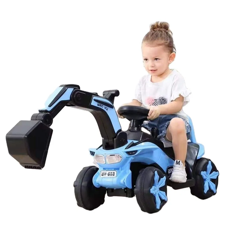 2022 Factory Cheap Price 2 in 1 Child Ride on Car Toy Mini Baby Excavator for Kids