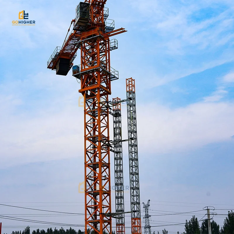 TopKit Tower Crane Qtz160 Qtz250 7030 10 Tons 70m Mast 1.2m 18 Tons Hammerhead Tower Crane for Construction Site
