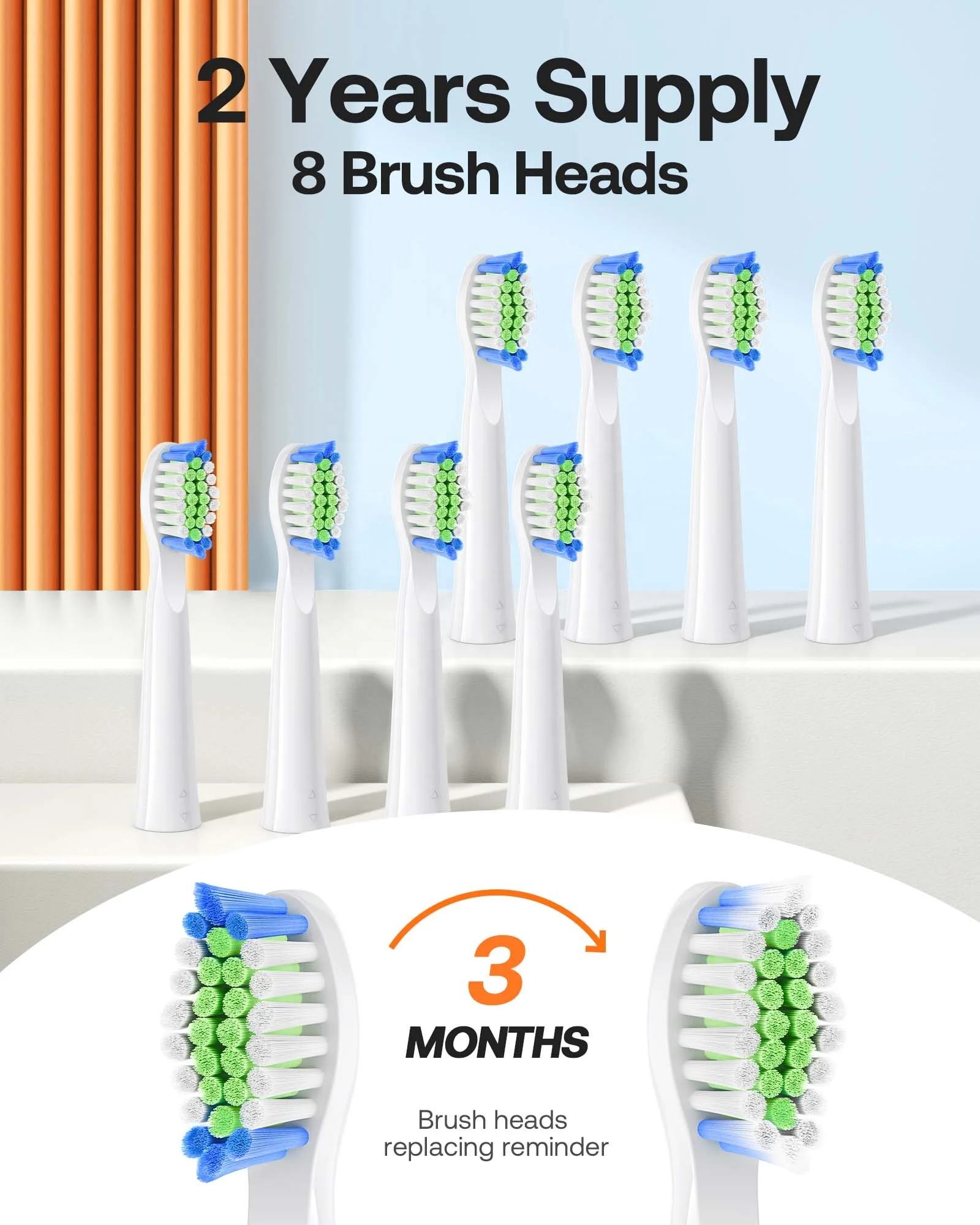 Bitvae D2 Adult Automatic Rechargeable Electric Toothbrush with Hard Bristles