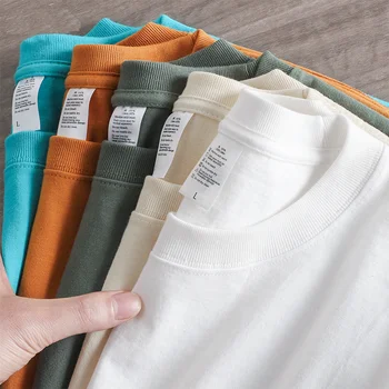 Casual Blank Custom Logo T-Shirts High Quality 100%Cotton Plain T Shirt Heavy Weight Oversized Men's T-Shirts