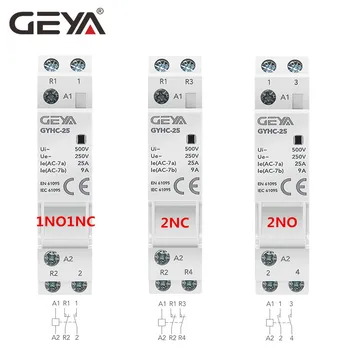 Contacteur AC domestique sur rail Din 2P 25A 220V/230V 2NO 50/60HZ Contacteur AC domestique sur rail Din 2P 25A 220V/230V 2NO 50/60HZ