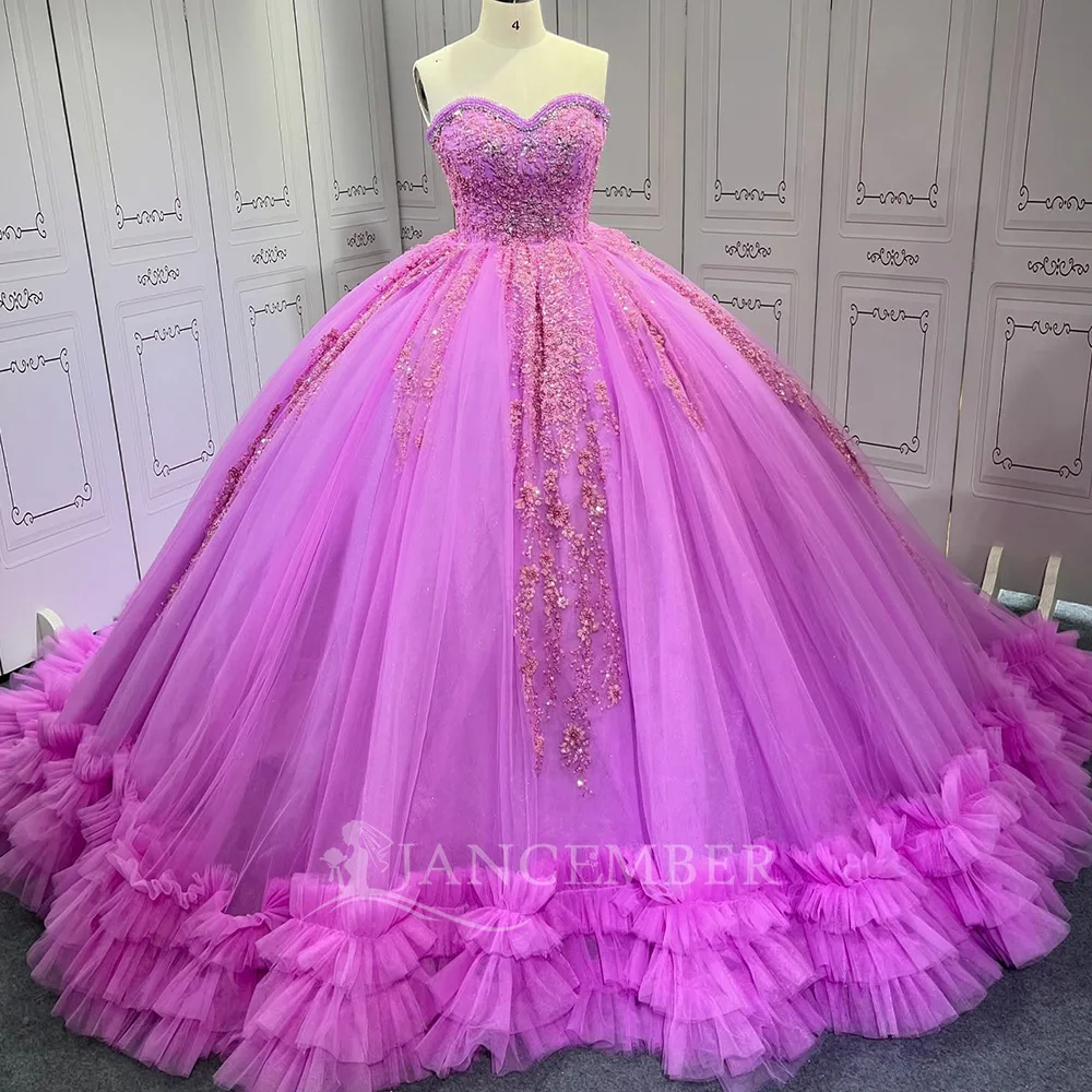 Ruffled Green Quince Dress Sleeveless Vestidos De 15 Anos Crystal Strapless Sweet 15 Gowns Lsmu67 Ruffled Green Quince Dress Sleeveless Vestidos De 15 Anos Crystal Strapless Sweet 15 Gowns Lsmu67
