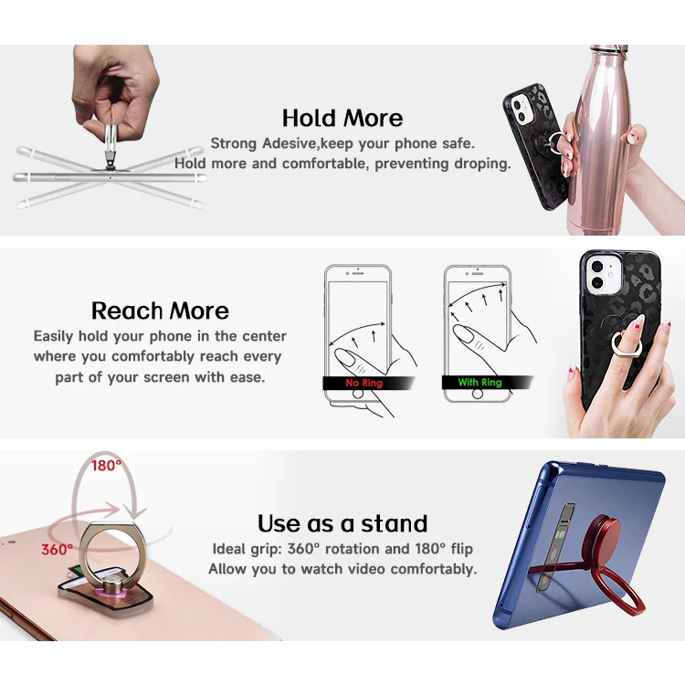 Красивое акриловое кольцо для сотового телефона на заказ мобильного подставка держатель регулируемое