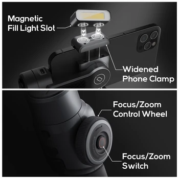 ZHIYUN Smooth 5 Mobile Phone Handheld Stabilizer 3 - Axis Phone Gimbal ZHIYUN Smooth 5 for iPhone 13 PRO Samsung Huawei Xiaomi detail image