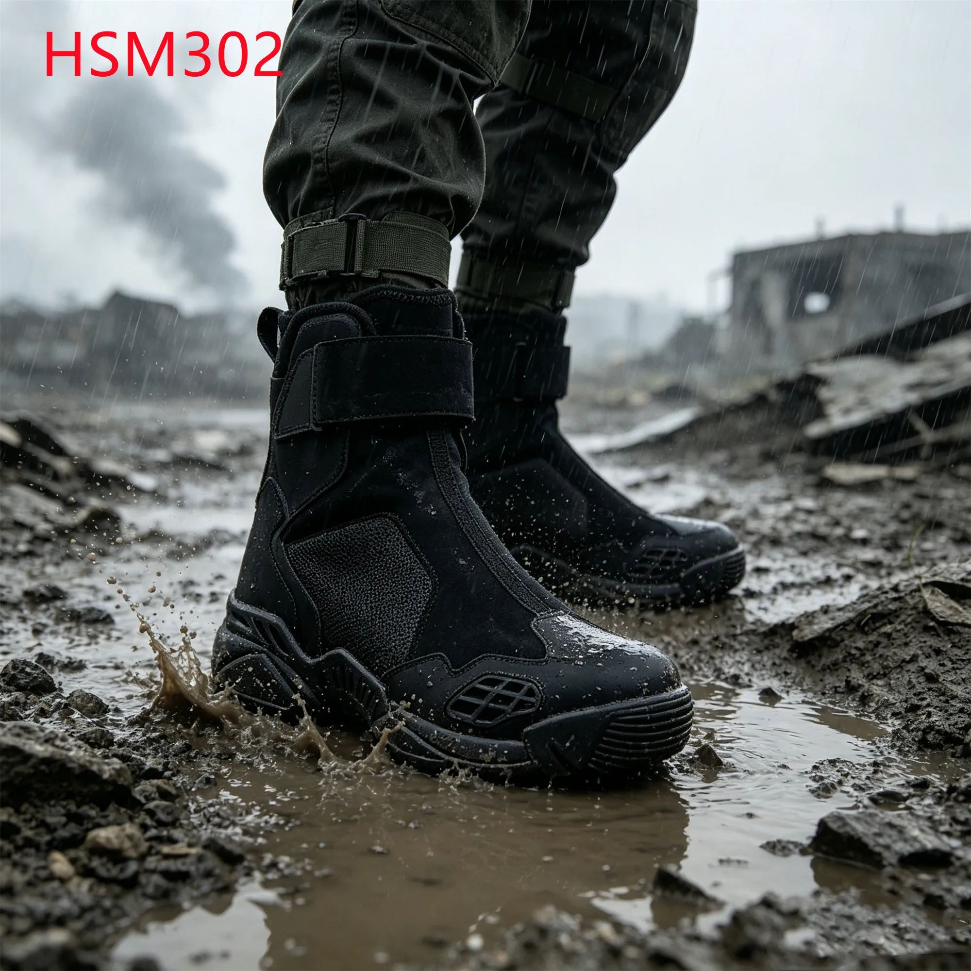 LXG,coastal Marsh Ankle Hook&loop Strap Design Hua Singh Combat Boots rocky Terrain Buffered Outsole Tactical Boots HSM302