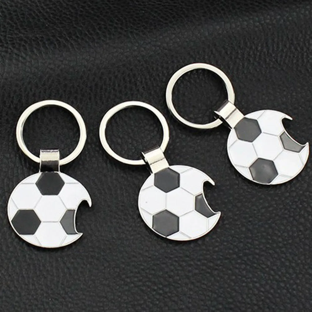2026 Football World Zinc Alloy Portable Soccer Design Bottle Opener Minimalist Creative Keychain Bottle Opener