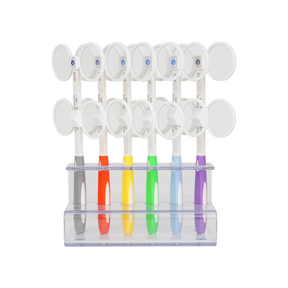 Professional 6-piece Optometry Instrument YLQ Optical Flipper Eyesight Examination Tester Colorful Handle Flipper Set