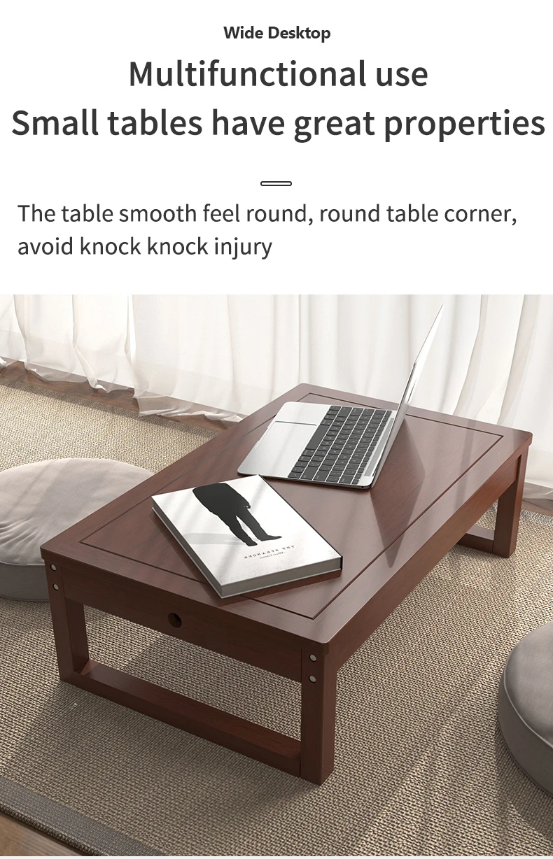 Bay Window Small Coffee Table Japanese Small Table Solid Wood Bamboo