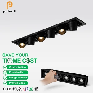 30W 48W Anti-Glare LED Recessed Spotlight Indoor Adjustable Angle Ceiling Aluminium for Office Hotel 3000K Spot Led Encastrable