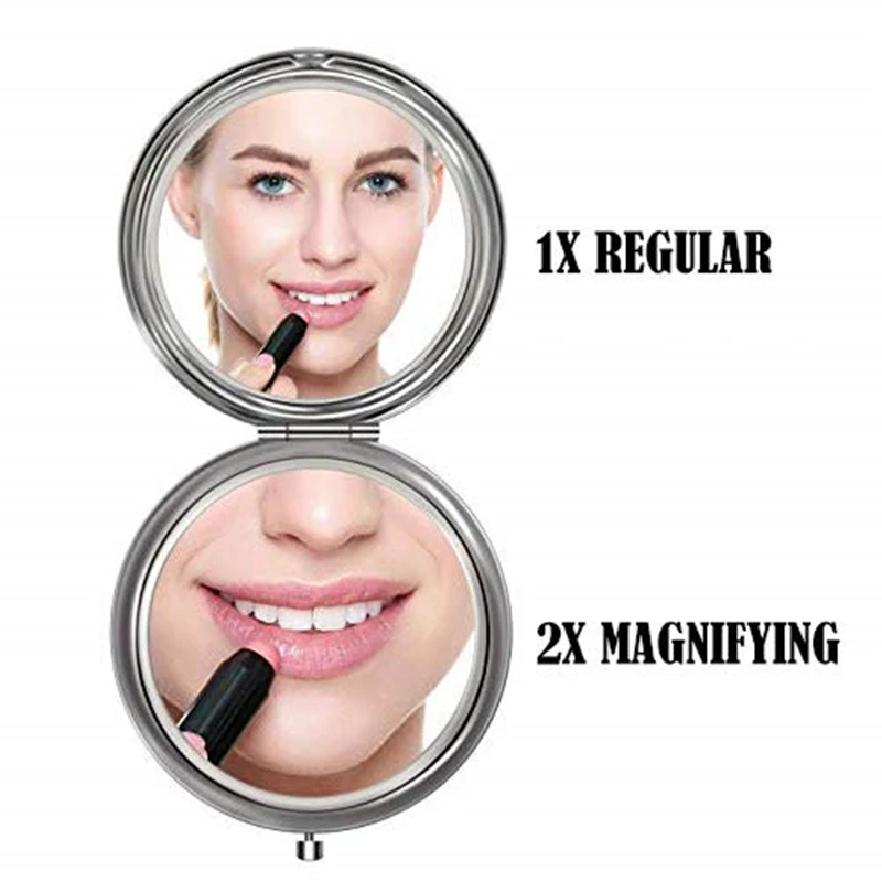 High Quality New Style Small Size Blank Metal Compact Mirror Customized Printing Pocket Mirror