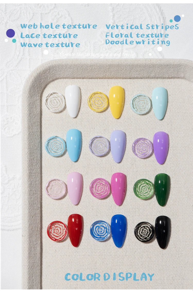 odm abstract crack poking gel polish for nail art-8