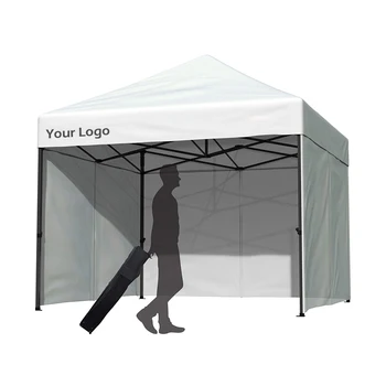 Glamping custom steel canopy tent advertising pop up tents 10x10 movable push pull trading show tent