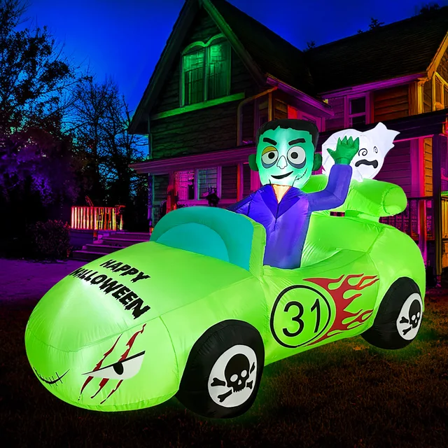 Ourwarm Halloween Decoration Racing Inflatable Party Outdoor Decoration