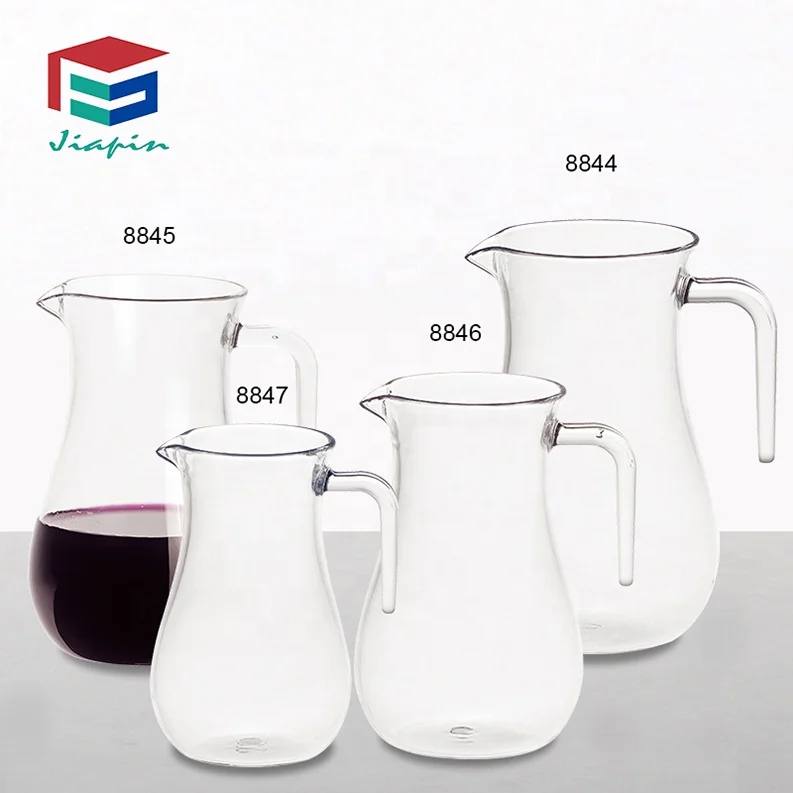 600ml Transparent PC Red Wine Carafe Plastic Jug  with Handle  Plastic Wine Decanter with High Quality