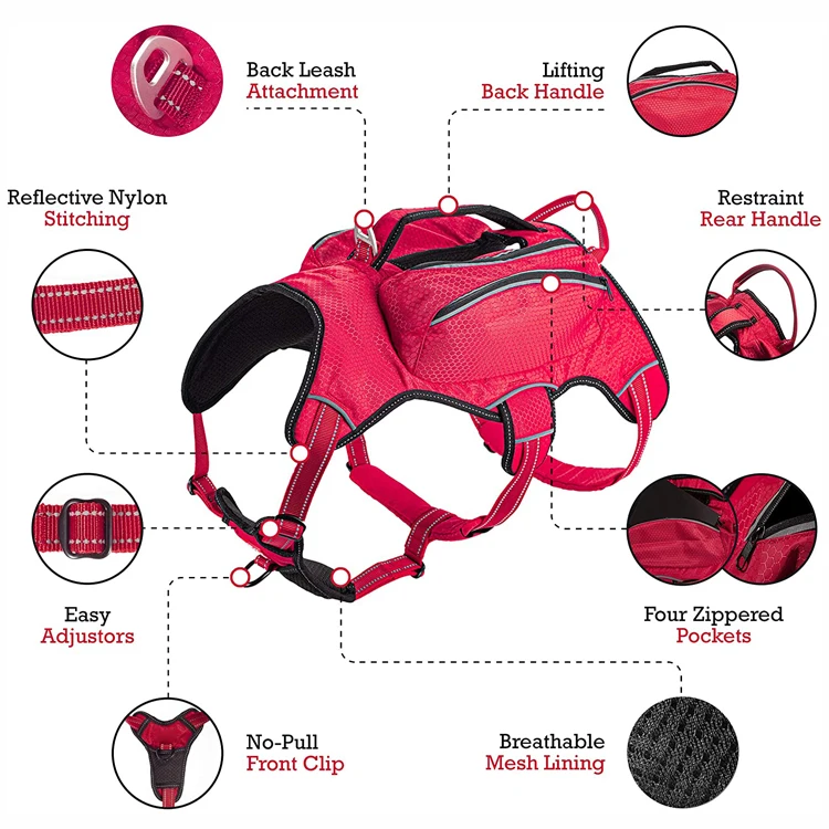 Outdoor Pet Sports Adjustable No Pull Dog Harness Custom Pet Dog Travel