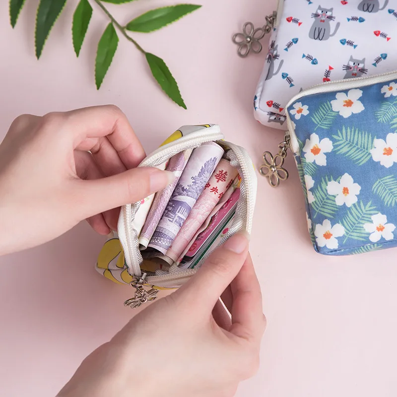 Card Bag Coin Purse Money Bags Korean Style Money Clip Plaid Female Purse  Female Purse Women Wallet Zipper Wallet - AliExpress