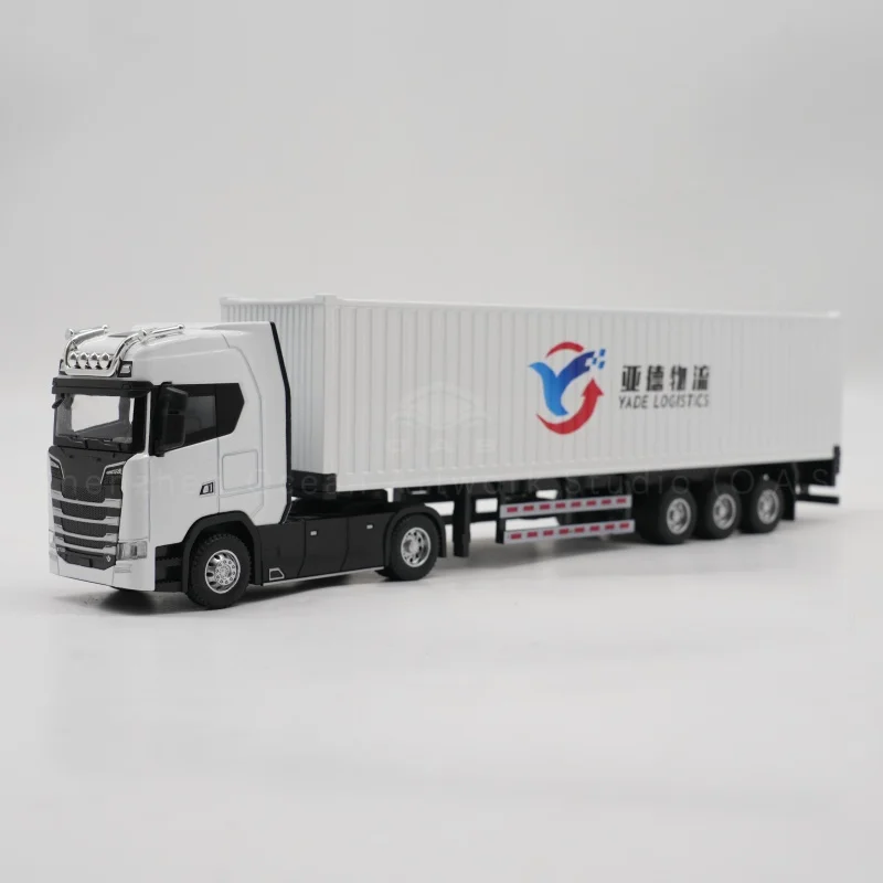 【LA】Fabryka modeli kontenerów O.A.S. – prezent transportowy, możliwość personalizacji, model ciężarówki w skali 1:50, wykonany z stopu ADWL