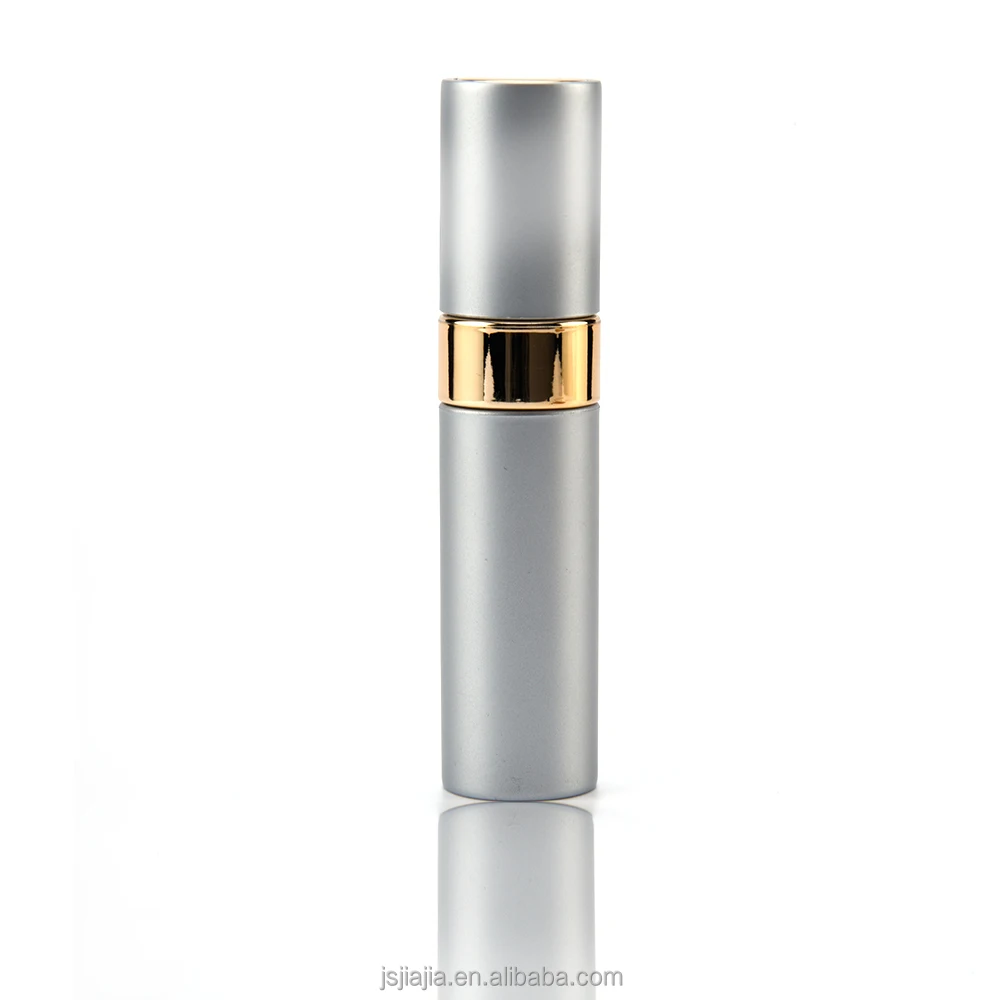 Glass Bottle Transparent 8ml Portable Torsion Perfume Aluminium Tip Transparent Glass Tube Separately Loaded Travel Spray Bottle Clear Detachable Perfume