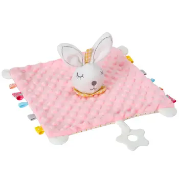 OEM  Custom Various Animal Shapes Cute Comforter Toy blanket Baby Soothing animal loveys Plush Comforter Toy comforter set