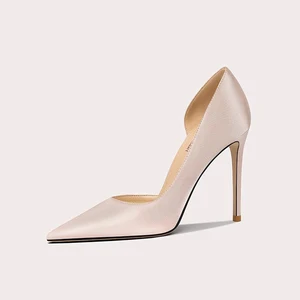 Women's Microfiber Fashion Pumps High Heels in Black Red Orange Blue Sexy Luxury Style Slip-On Anti-Slippery for Spring