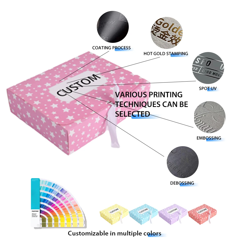 Jinayon Tilpasset Bærbart Hvitt Overtrukket Gaveeske Matt Gullfarget Folie Sluttestykke for Fødselsdagsgave Myk Papirboks