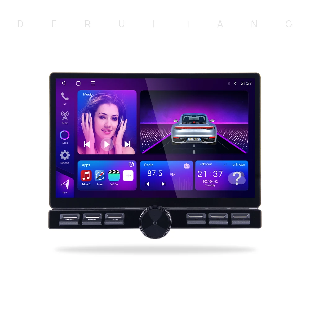 Universal Diamond 2k QLED Android Car Screen 8Core TS10 TS18  Double Knob for Renault Clio Captur Megane Kadjar Scenic Talisman