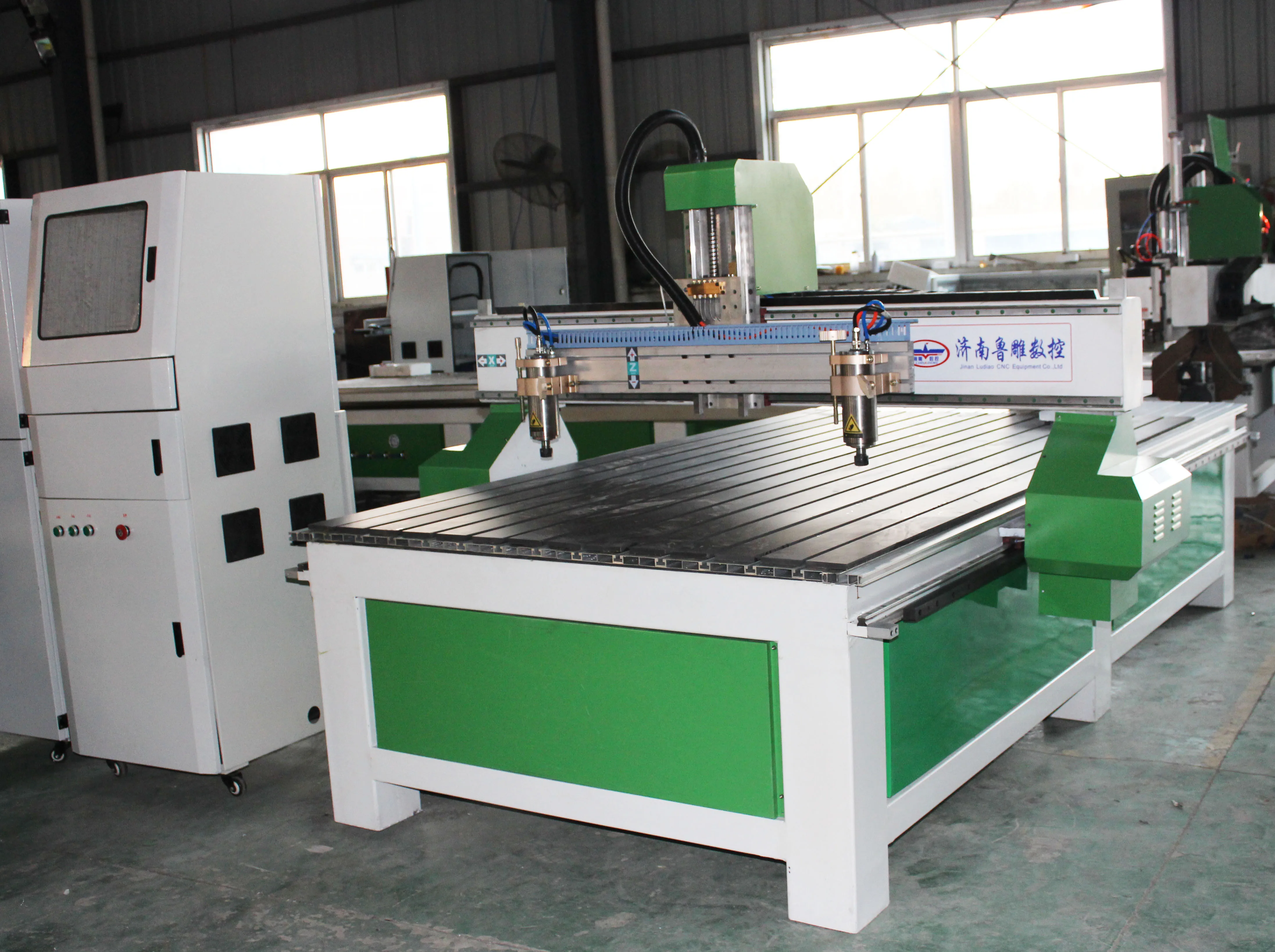 LUDIAO  CNC Router Machine 1313 1212 One Head with 2 Spindles 3 Axis Water Cooled Spindle  Woodworking Engraving Machine