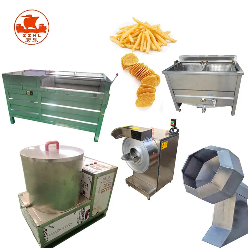 Stainless Steel Small Scale Frozen Potato Chips  Plantain Chips Making Machines Banana Processing Plant Plantain Chips