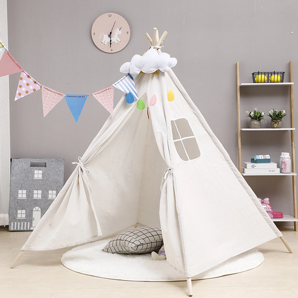 Детский домик для игры в помещении портативный индийский детский тент детей вигвам из хлопка Детская