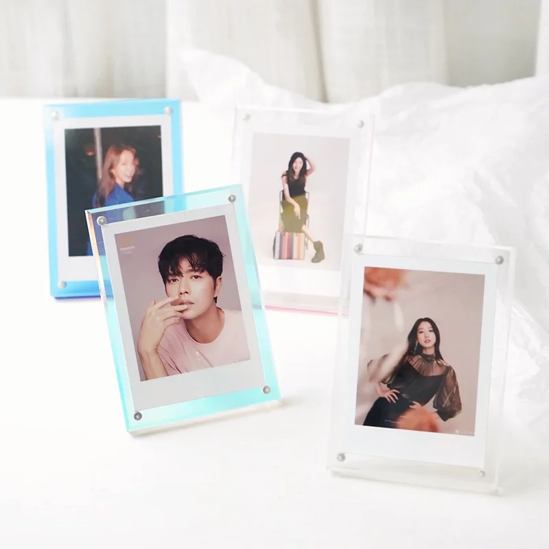 Custom 4x6 5x7 8x10 Frames Luxury Acrylic Neon Picture Frame Modern Lucite Photo