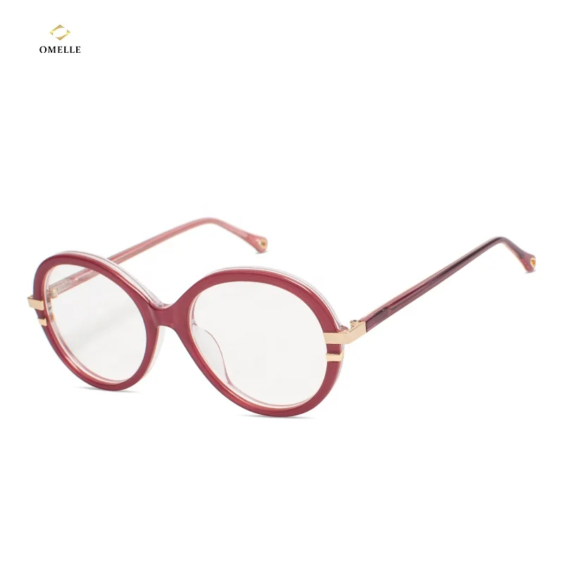 Omelle Unisex Customized Classic Acetate Optical Eyeglasses New Personalized Oversized Frame for Computer Use Women's