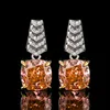 Silver-Ice Flower cut papalaka ear studs