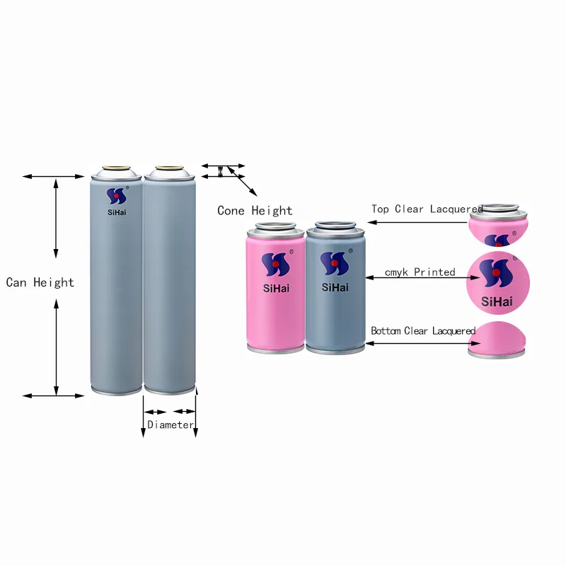 Factory with Metal Tin Can Butane Gas Can Car Care Cleaner Spray Paint Empty Aerosol Can