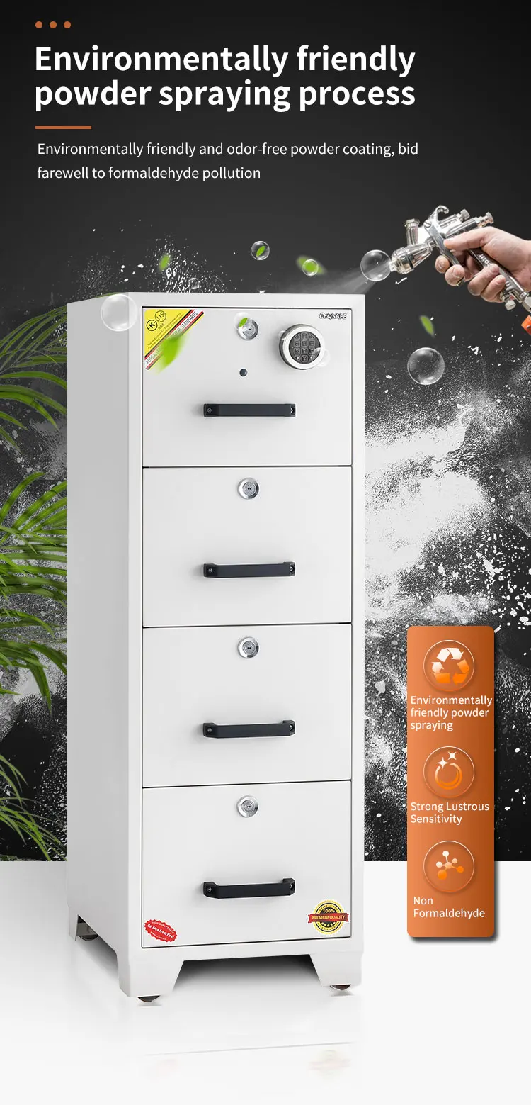 CEQSAFE China Supplier Four Drawers Fireproof Safe Resistant Filing Cabinets supplier