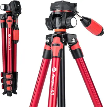 Fotopro Portable Traveling Aluminum Camera Tripod Stand With Rubber Feet