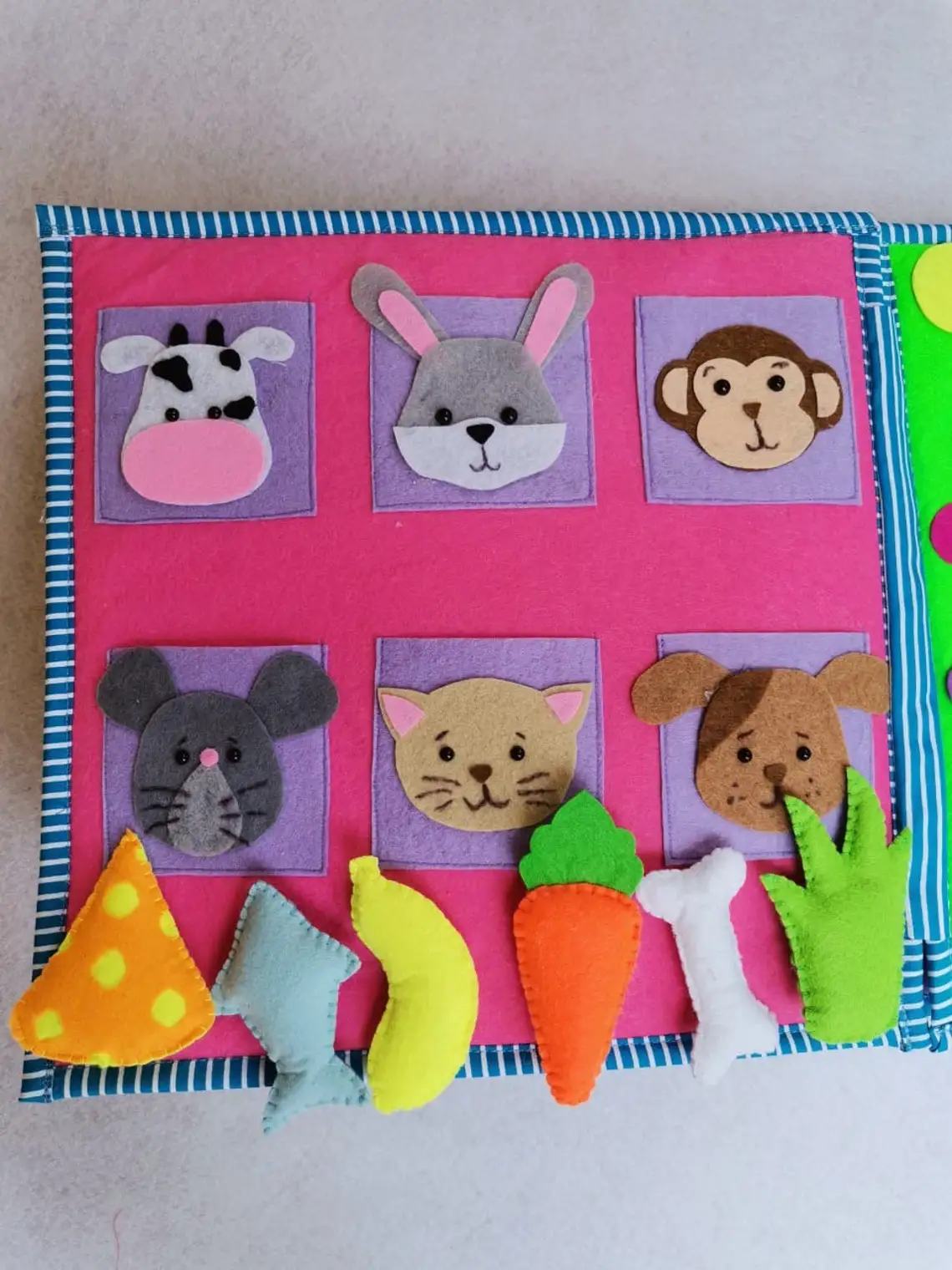 Montessori Activity Sensory Book Toddler Educational Felt Fabric Quiet