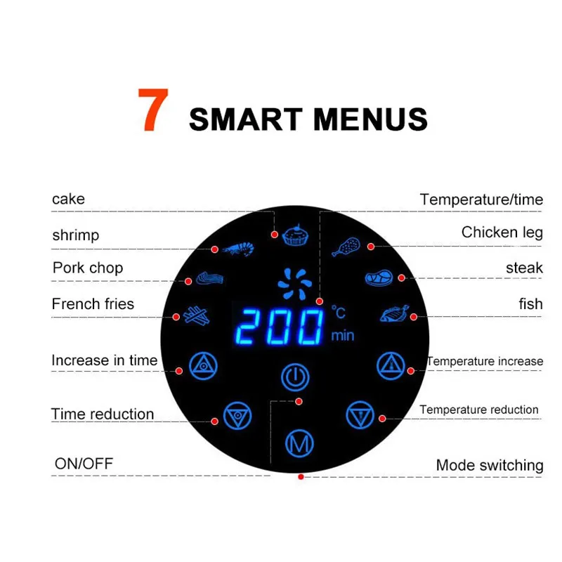 
Большая Емкость масла сенсорный экран со светодиодной подсветкой цифровой контроль непрерывная фритюрницы глубоко электрическая воздушная фритюрница с двумя решетками 