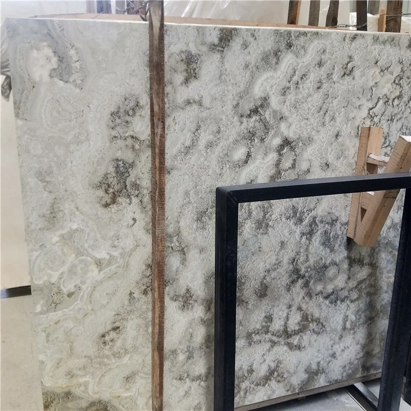 Decoration Marble and White Brown Onyx Wall Backlit Slabs Translucent Onyx Wall Design Kitchen Countertop