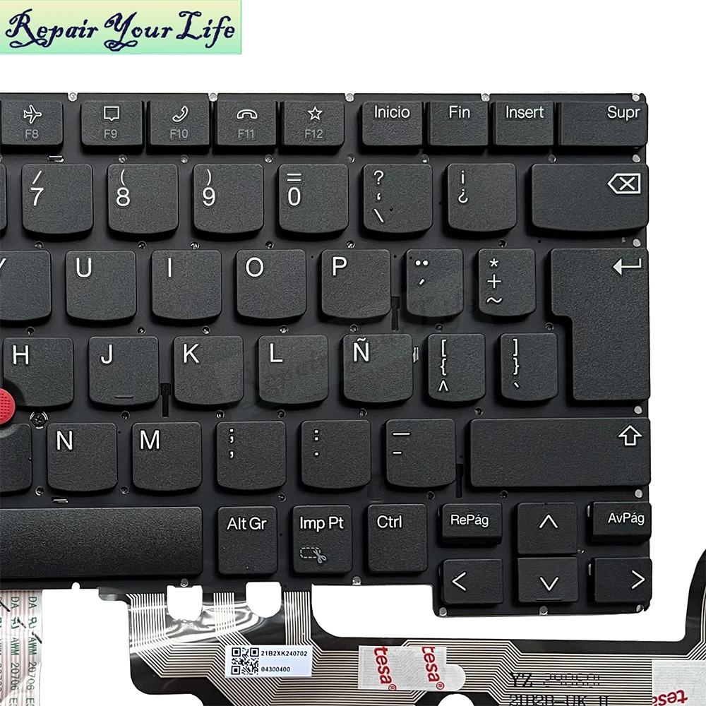 LA Latin No Backlit Laptop Keyboard for Lenovo Thinkpad T14s Gen 3 E14 R14 Gen5 T14p Gen1 E14 GEN 5 SN21D68672 Keyboard