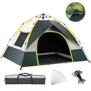 Custom Outdoor Waterproof Ultralight Trip Portable 3-4 Person Outdoor Dome Camping Tents Travel Pop Up Tent Automatic Tent