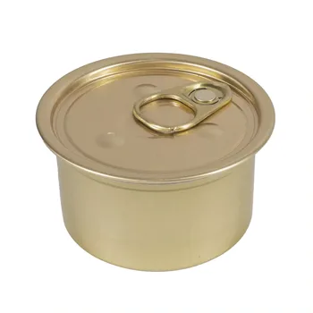 80g Golden Cans Color Empty Aluminum Pot To Make Ice Cream Fish Meat Pet Food Packaging