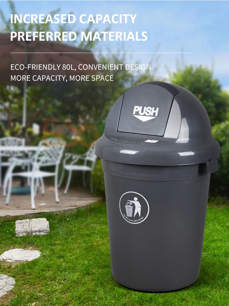 110l Plastic Round Recycling Dustbin With Push Lid For Sale Buy 110l
