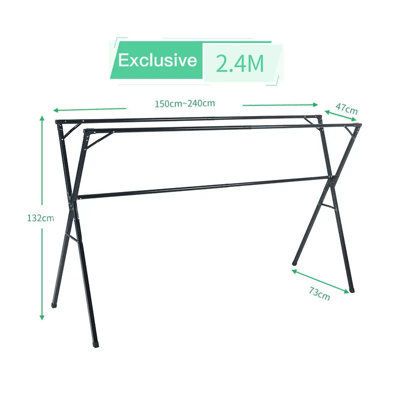 Folding Clothes Rack Indoor And Outdoor Stainless Steel Xtype