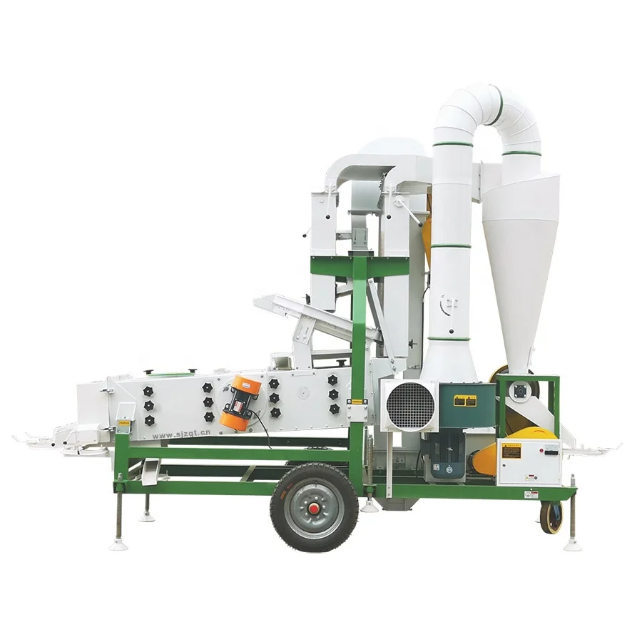 Multi-function air Aspiration Destoner Screener Combination Sesame Flax Millet Quinoa Horseradish Hemp Seed Cleaning Machine