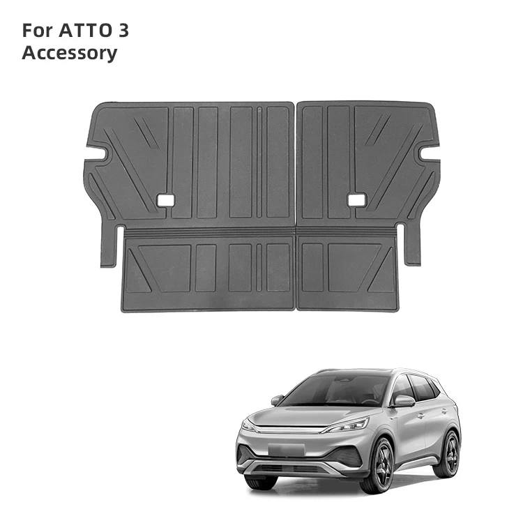 Back Seat Mat TPE Material Seat Back Cover Cushion Pad For 2023 BYD Atto 3 Electric Car Mats