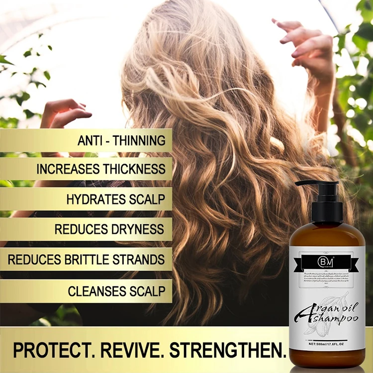 Высокое качество, частная марка, без сульфата, органическое аргановое масло, питательный шампунь для волос и Кондиционер