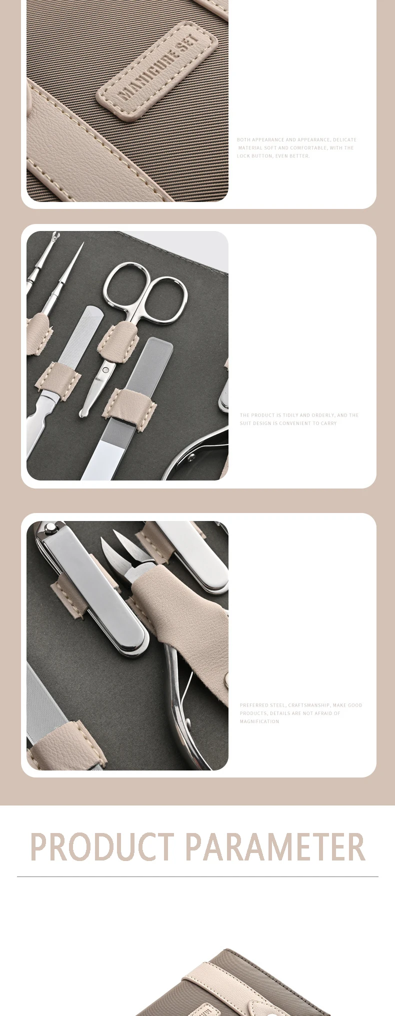 product best quality manicure cutters nail clipper set stainless steel beauty 10 pcs manicure set-7