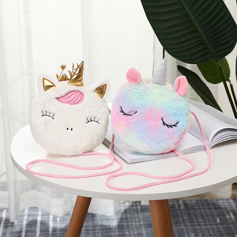 New Arrival Cute Cartoon Kids Unicorn Bags Mini Shoulder Bag Soft for Girls