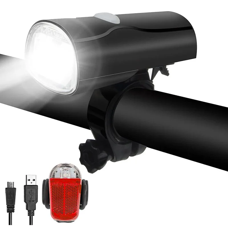 STVZO High Quality LED USB Rechargeable Bike Light Waterproof Aluminum  Front Lamp Rear Mounting Wheel Valve Placement Battery